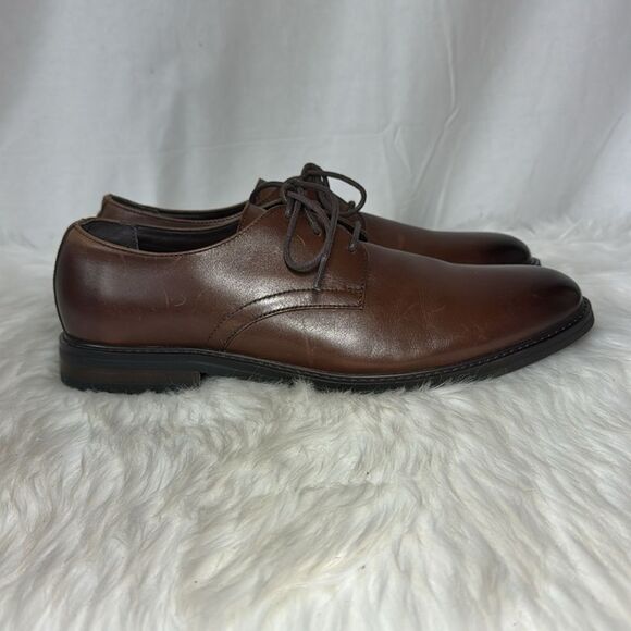 Express‎ Cognac Brown Leather Ombre Toe Oxfords Sz 10